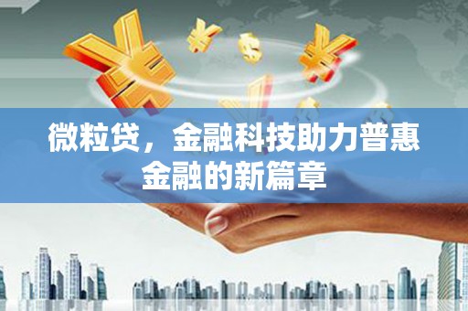 洪雅微粒贷，金融科技助力普惠金融的新篇章