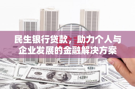 洪雅民生银行贷款，助力个人与企业发展的金融解决方案