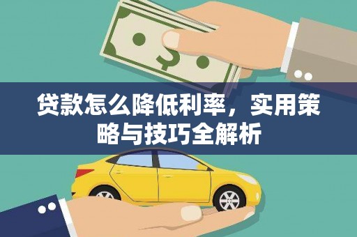 洪雅贷款怎么降低利率，实用策略与技巧全解析