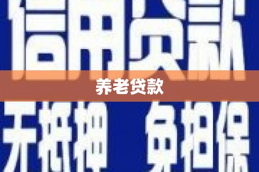 洪雅养老贷款