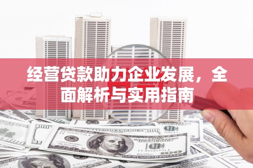 洪雅经营贷款助力企业发展，全面解析与实用指南