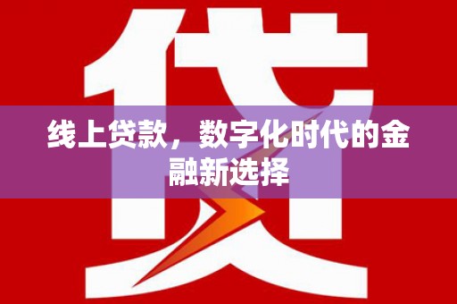 洪雅线上贷款，数字化时代的金融新选择