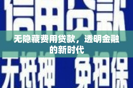 洪雅无隐藏费用贷款，透明金融的新时代