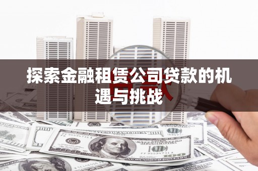 洪雅探索金融租赁公司贷款的机遇与挑战