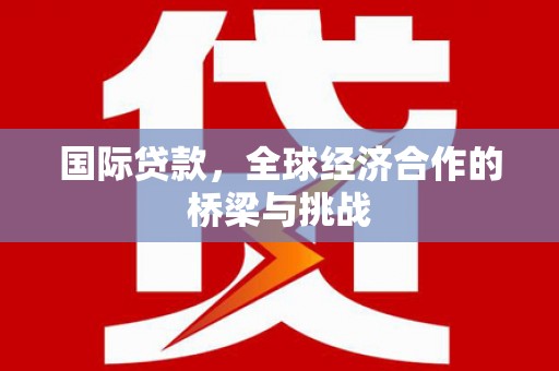 洪雅国际贷款，全球经济合作的桥梁与挑战