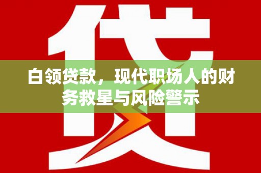 洪雅白领贷款，现代职场人的财务救星与风险警示