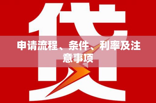 洪雅申请流程、条件、利率及注意事项