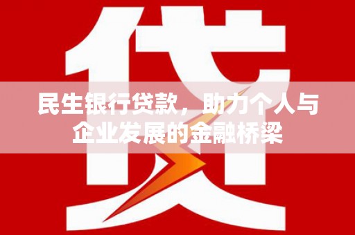 洪雅民生银行贷款，助力个人与企业发展的金融桥梁