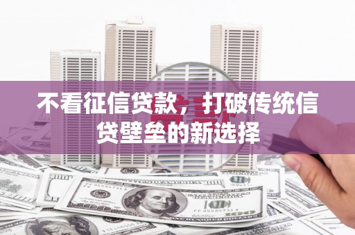 洪雅不看征信贷款，打破传统信贷壁垒的新选择