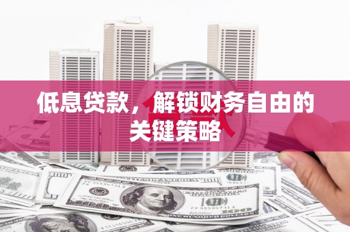 洪雅低息贷款，解锁财务自由的关键策略