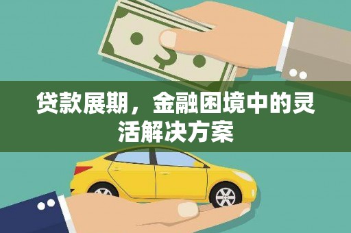 洪雅贷款展期，金融困境中的灵活解决方案