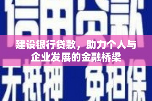 洪雅建设银行贷款，助力个人与企业发展的金融桥梁