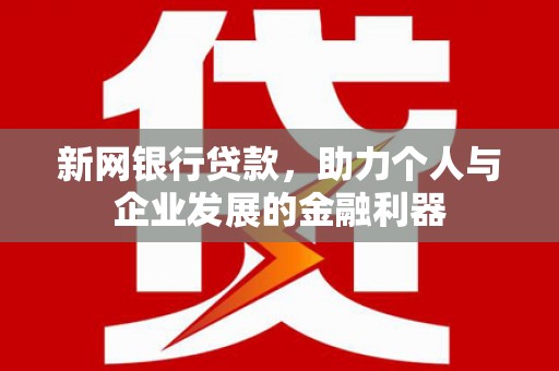 洪雅新网银行贷款，助力个人与企业发展的金融利器