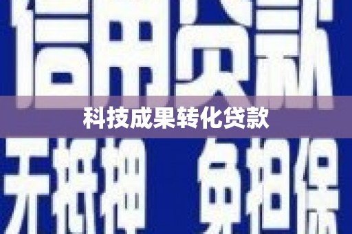 洪雅科技成果转化贷款