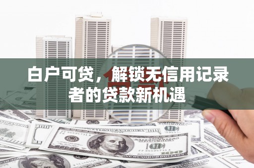 洪雅白户可贷，解锁无信用记录者的贷款新机遇
