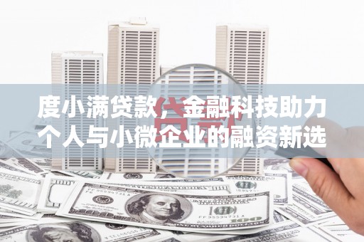 洪雅度小满贷款，金融科技助力个人与小微企业的融资新选择
