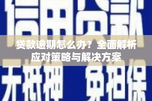 洪雅贷款逾期怎么办？全面解析应对策略与解决方案