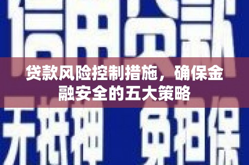 洪雅贷款风险控制措施，确保金融安全的五大策略