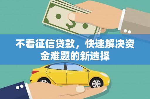 洪雅不看征信贷款，快速解决资金难题的新选择