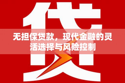 洪雅无担保贷款，现代金融的灵活选择与风险控制