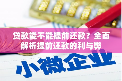 洪雅贷款能不能提前还款？全面解析提前还款的利与弊