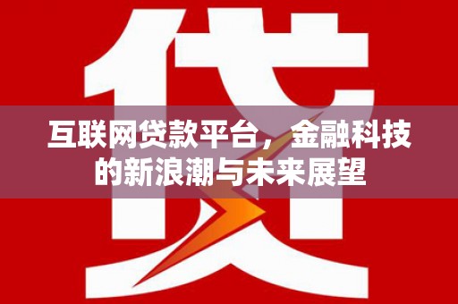 洪雅互联网贷款平台，金融科技的新浪潮与未来展望