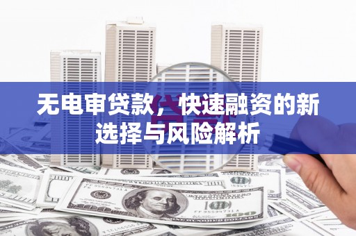 洪雅无电审贷款，快速融资的新选择与风险解析