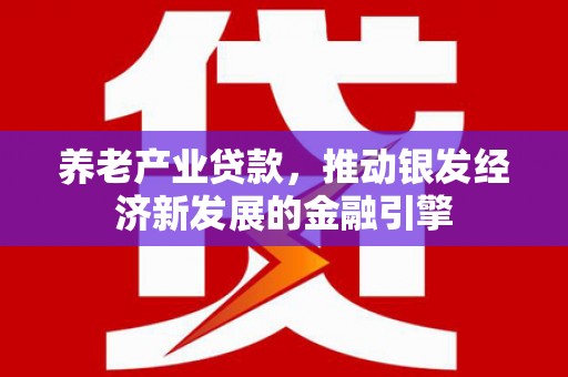 洪雅养老产业贷款，推动银发经济新发展的金融引擎