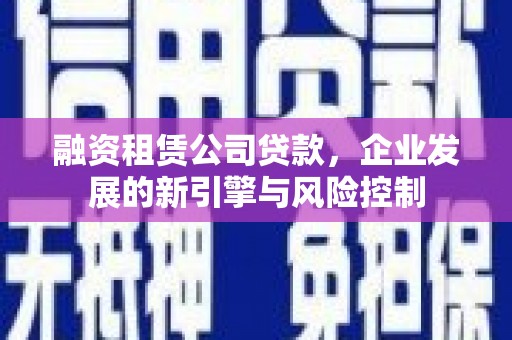 洪雅融资租赁公司贷款，企业发展的新引擎与风险控制