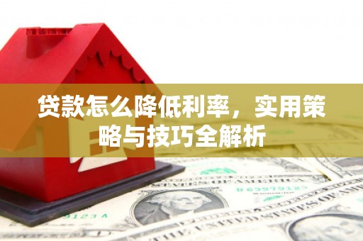 洪雅贷款怎么降低利率，实用策略与技巧全解析