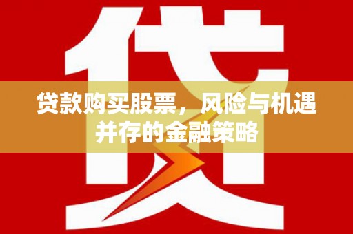 洪雅贷款购买股票，风险与机遇并存的金融策略