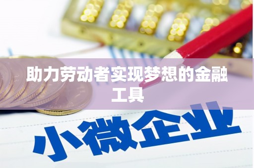 洪雅助力劳动者实现梦想的金融工具