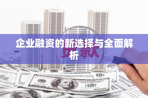 洪雅企业融资的新选择与全面解析