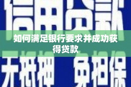 洪雅如何满足银行要求并成功获得贷款