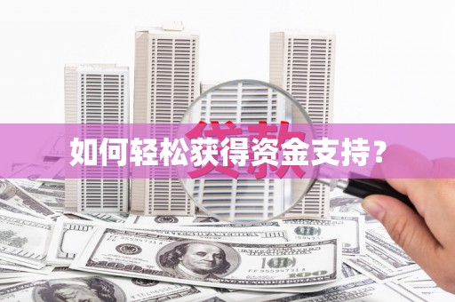 洪雅如何轻松获得资金支持？