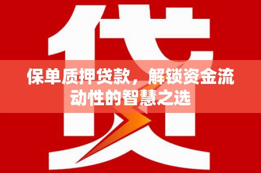 洪雅保单质押贷款，解锁资金流动性的智慧之选