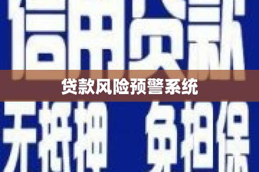 洪雅贷款风险预警系统